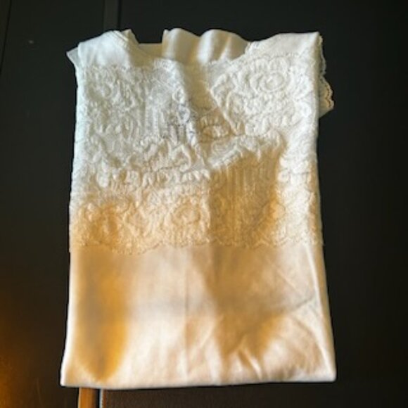 NWOT Cuddl Duds Super Soft Softech Square Neck White Camisole With Lace Trim - Picture 3 of 12